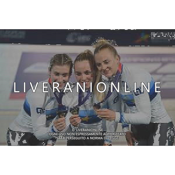 12-08-2022 European Championships Elite Women Track; Giornata 02; 2022, Germany; Friedrich, Lea Sophie; Grabosch, Pauline Sophie; Hinze, Emma; Munich - Messe; ©SIROTTI/AGENZIA ALDO LIVERANI SAS   