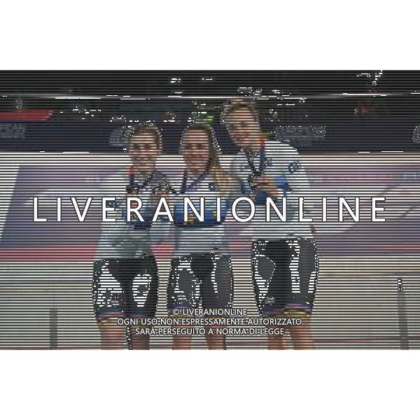 12-08-2022 European Championships Elite Women Track; Giornata 02; 2022, Germany; Friedrich, Lea Sophie; Grabosch, Pauline Sophie; Hinze, Emma; Munich - Messe; ©SIROTTI/AGENZIA ALDO LIVERANI SAS   