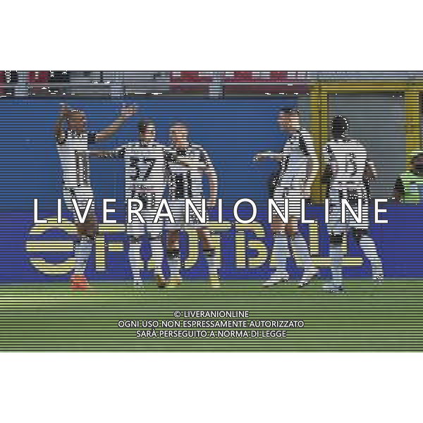 esultanza Udinese dopo il gol del\'1 a 0 di Becao Milan vs Udinese Milano 13-08-2022 Stadio Giuseppe Meazza - San Siro Campionato Serie A TIM - 1a giornata foto Roberto Garavaglia/ag. Aldo Liverani sas/AGENZIA ALDO LIVERANI SAS???