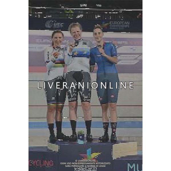 13-08-2022 European Championships Elite Women Track; Giornata 03; 2022, Germany; 2022, Italia; Kroger, Mieke; Brennauer, Lisa; Guazzini, Vittoria; Munich - Messe; ©SIROTTI/AGENZIA ALDO LIVERANI SAS   