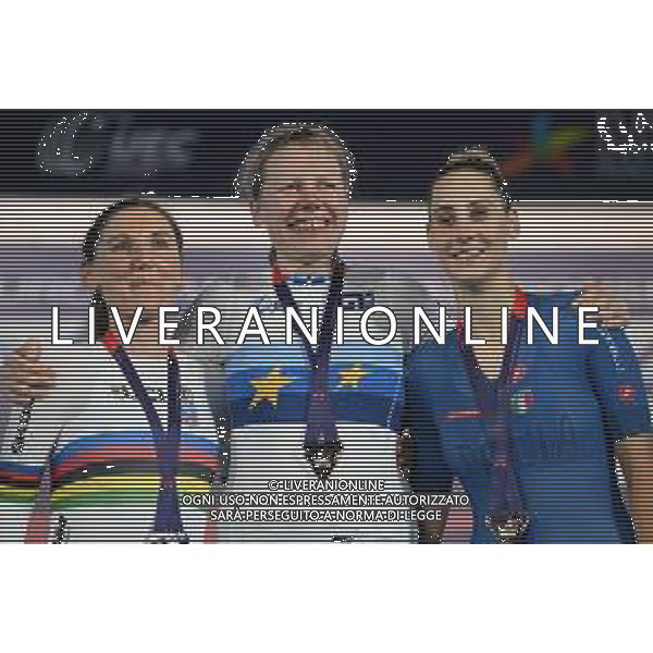 13-08-2022 European Championships Elite Women Track; Giornata 03; 2022, Germany; 2022, Italia; Kroger, Mieke; Brennauer, Lisa; Guazzini, Vittoria; Munich - Messe; ©SIROTTI/AGENZIA ALDO LIVERANI SAS   