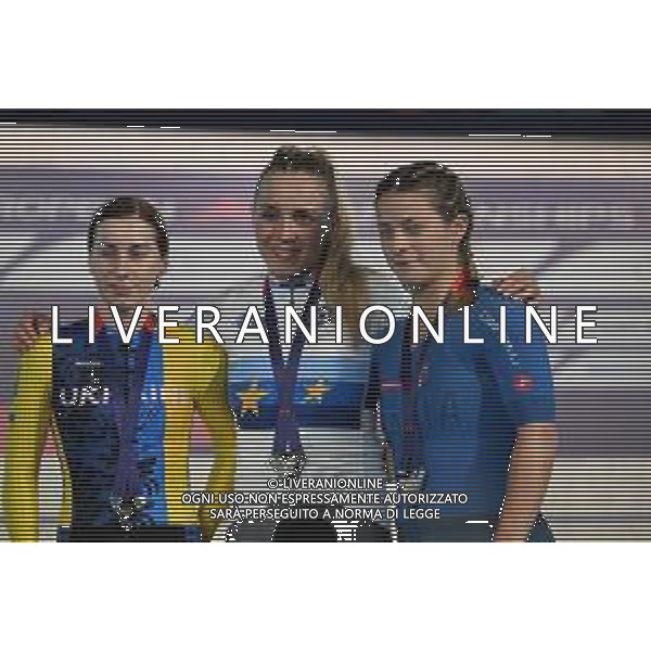 13-08-2022 European Championships Elite Women Track; Giornata 03; 2022, Germany; 2022, Ukraina; 2022, Italia; Hinze, Emma; Starikova, Olena; Vece, Miriam; Munich - Messe; ©SIROTTI/AGENZIA ALDO LIVERANI SAS   