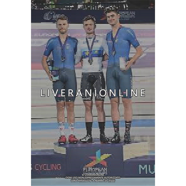 13-08-2022 European Championships Elite Track; Giornata 03; 2022, Germany; 2022, Italia; Heinrich, Nicolas; Plebani, Davide; Moro, Manlio; Munich - Messe; FOTO STEFANO SIROTTI-AG ALDO LIVERANI SAS