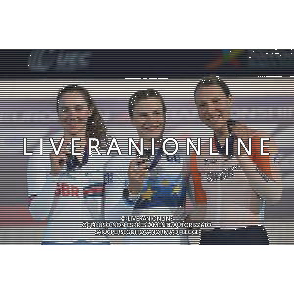 13-08-2022 European Championships Elite Women Track; Giornata 03; 2022, Belgium; 2022, Great Britain; 2022, Olanda; Kopecky, Lotte; Georgi, Pfeiffer; De Zoete, Mylene; Munich - Messe; ©SIROTTI/AGENZIA ALDO LIVERANI SAS   