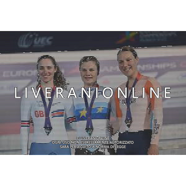 13-08-2022 European Championships Elite Women Track; Giornata 03; 2022, Belgium; 2022, Great Britain; 2022, Olanda; Kopecky, Lotte; Georgi, Pfeiffer; De Zoete, Mylene; Munich - Messe; ©SIROTTI/AGENZIA ALDO LIVERANI SAS   