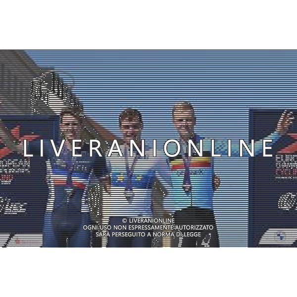 14-08-2022 European Championships Elite; 2022, Quick Step - Alpha Vinyl; 2022, Groupama - Fdj; 2022, Alpecin - Fenix; Jakobsen, Fabio; Demare, Arnaud; Merlier, Tim; Munich; ©SIROTTI/AGENZIA ALDO LIVERANI SAS   