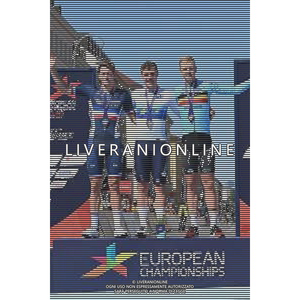 14-08-2022 European Championships Elite; 2022, Quick Step - Alpha Vinyl; 2022, Groupama - Fdj; 2022, Alpecin - Fenix; Jakobsen, Fabio; Demare, Arnaud; Merlier, Tim; Munich; ©SIROTTI/AGENZIA ALDO LIVERANI SAS   