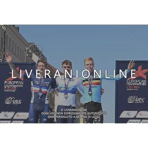 14-08-2022 European Championships Elite; 2022, Quick Step - Alpha Vinyl; 2022, Groupama - Fdj; 2022, Alpecin - Fenix; Jakobsen, Fabio; Demare, Arnaud; Merlier, Tim; Munich; ©SIROTTI/AGENZIA ALDO LIVERANI SAS   