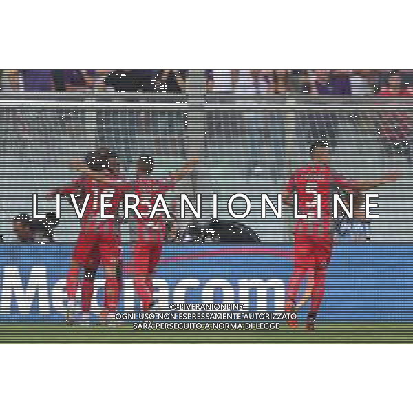 FIORENTINA - CREMONESE 1a giornata di campionato dI Calcio serie A Tim 14/08/2022 - nella foto: Esultanza cremonese dopo il goal di Okereke ©Claudio Zamagni/Agenzia Aldo Liverani s.a.s. /AGENZIA ALDO LIVERANI SAS
