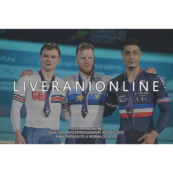 14-08-2022 European Championships Elite Track; Giornata 04; 2022, France; 2022, Great Britain; Vigier, Sebastien; Carlin, Jack; Helal, Rayan; Munich - Messe; FOTO STEFANO SIROTTI-AG ALDO LIVERANI SAS