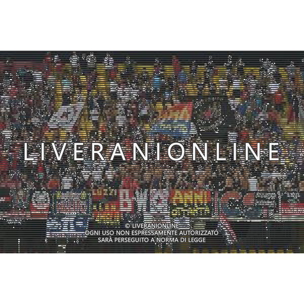 Benevento , ITALY - August 14 : Cosenza fans during the Italian Serie B Championship 2022-2023 between Benevento and Cosenza on August 14, 2022 in Stadio Oreste Vigorito in Benevento , Italy. ©Andrea Rosito/AGENZIA ALDO LIVERANI SAS