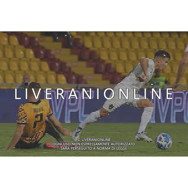 Benevento , ITALY - August 14 : Aldo Florenzi and Nermin Karic during the Italian Serie B Championship 2022-2023 between Benevento and Cosenza on August 14, 2022 in Stadio Oreste Vigorito in Benevento , Italy. ©Andrea Rosito/AGENZIA ALDO LIVERANI SAS