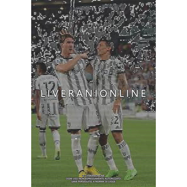 Torino 15.08.2022 Allianz Stadium ©Manuela Viganti/Agenzia Aldo Liverani Juventus vs Sassuolo Campionato Calcio Serie A TIM 2022/2023 1a giornata Nella foto: esultanza dusan vlahovic e angel di maria ©Viganti/AGENZIA ALDO LIVERANI SAS