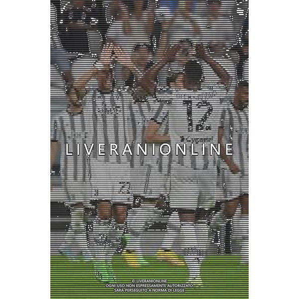 Torino 15.08.2022 Allianz Stadium ©Manuela Viganti/Agenzia Aldo Liverani Juventus vs Sassuolo Campionato Calcio Serie A TIM 2022/2023 1a giornata Nella foto: esultanza angel di maria e alex sandro ©Viganti/AGENZIA ALDO LIVERANI SAS