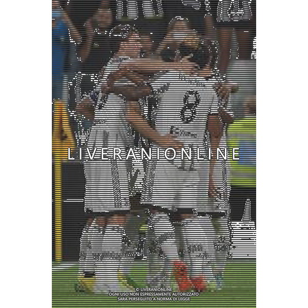 Torino 15.08.2022 Allianz Stadium ©Manuela Viganti/Agenzia Aldo Liverani Juventus vs Sassuolo Campionato Calcio Serie A TIM 2022/2023 1a giornata Nella foto: esultanza juventus dopo il gol di dusan vlahovic ©Viganti/AGENZIA ALDO LIVERANI SAS