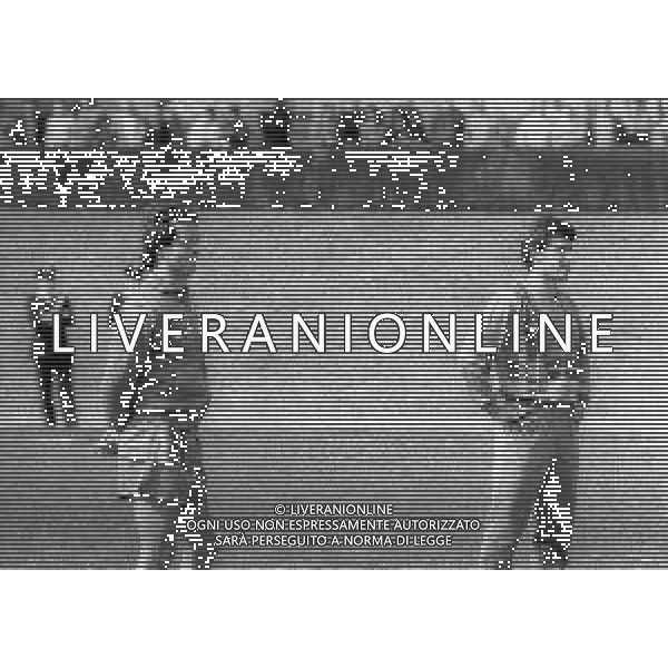 1986 MILANELLO ALLENAMENTO NAZIONALE ITALIANA DI CALCIO NELLA FOTO GIUSEPPE DOSSENA E SALVATORE BAGNI AG ALDO LIVERANI SAS