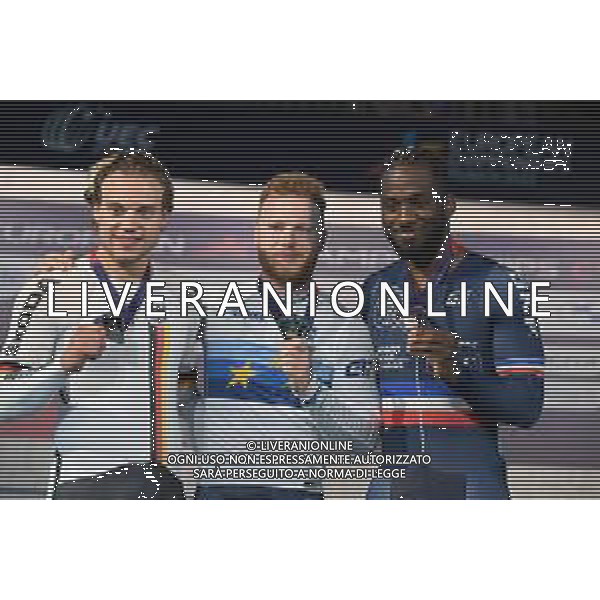 16-08-2022 European Championships Elite Track; Giornata 06; 2022, France; 2022, Germany; Vigier, Sebastien; Dornbach, Maximilian; Landerneau, Melvin; Munich - Messe; ©SIROTTI/AGENZIA ALDO LIVERANI SAS
