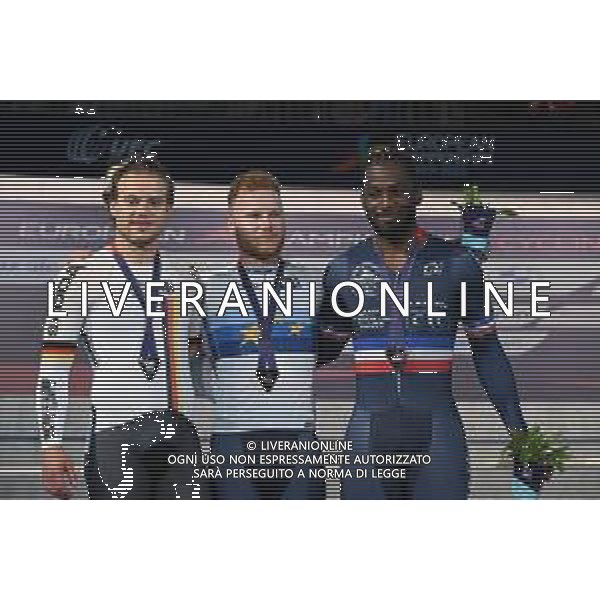16-08-2022 European Championships Elite Track; Giornata 06; 2022, France; 2022, Germany; Vigier, Sebastien; Dornbach, Maximilian; Landerneau, Melvin; Munich - Messe; ©SIROTTI/AGENZIA ALDO LIVERANI SAS