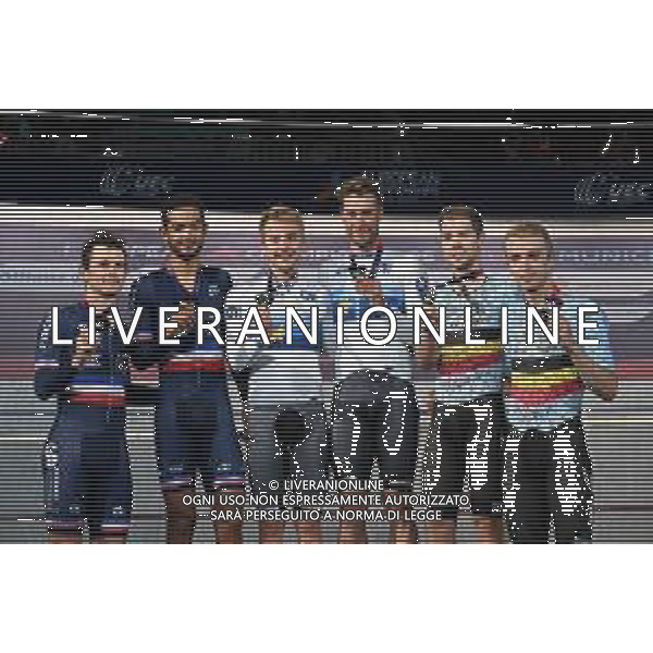 16-08-2022 European Championships Elite Track; Giornata 06; 2022, Germany; 2022, France; 2022, Belgium; Kluge, Roger; Reinhardt, Theo; Boudat, Thomas; Grondin, Donavan; Ghys, Robbe; Van Den Bossche, Fabio; Munich - Messe; ©SIROTTI/AGENZIA ALDO LIVERANI SAS