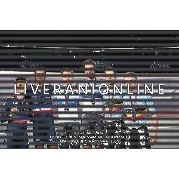 16-08-2022 European Championships Elite Track; Giornata 06; 2022, Germany; 2022, France; 2022, Belgium; Kluge, Roger; Reinhardt, Theo; Boudat, Thomas; Grondin, Donavan; Ghys, Robbe; Van Den Bossche, Fabio; Munich - Messe; ©SIROTTI/AGENZIA ALDO LIVERANI SAS