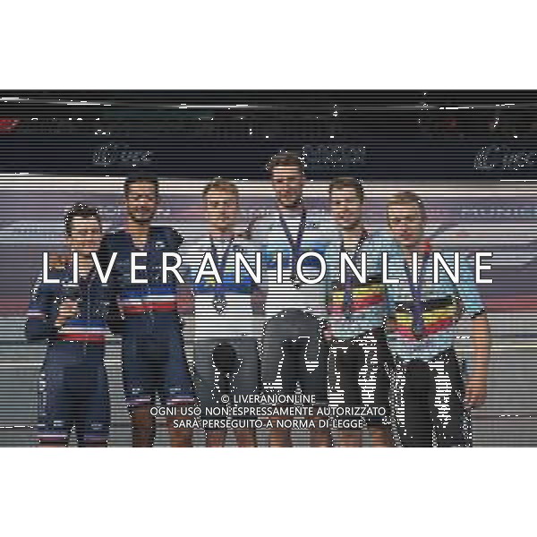16-08-2022 European Championships Elite Track; Giornata 06; 2022, Germany; 2022, France; 2022, Belgium; Kluge, Roger; Reinhardt, Theo; Boudat, Thomas; Grondin, Donavan; Ghys, Robbe; Van Den Bossche, Fabio; Munich - Messe; ©SIROTTI/AGENZIA ALDO LIVERANI SAS