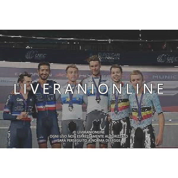 16-08-2022 European Championships Elite Track; Giornata 06; 2022, Germany; 2022, France; 2022, Belgium; Kluge, Roger; Reinhardt, Theo; Boudat, Thomas; Grondin, Donavan; Ghys, Robbe; Van Den Bossche, Fabio; Munich - Messe; ©SIROTTI/AGENZIA ALDO LIVERANI SAS