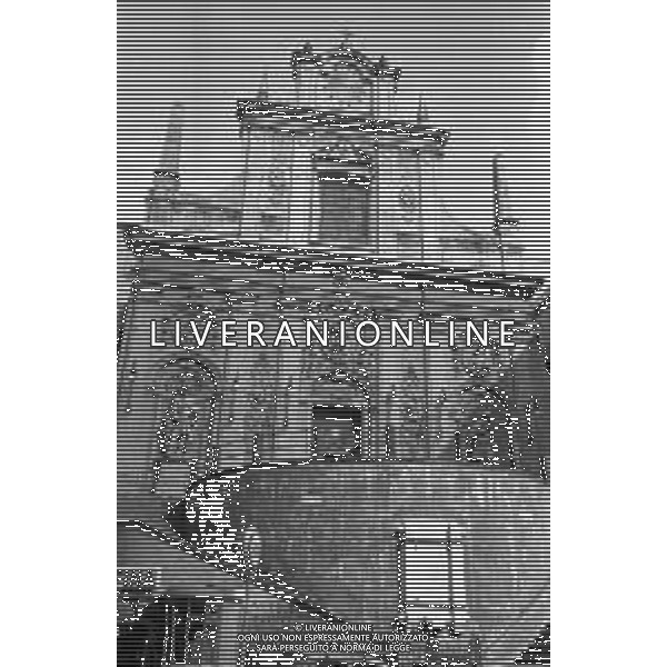 RETROSPETTIVA 1975 VEDUTE PANORAMICHE DELLA CITTA\' DI NAPOLI NELLA FOTO Vista della Chiesa di Santa Teresa a Chiaia, nei pressi di via dei Mille ©Archivio Giovanni Liverani/AGENZIA ALDO LIVERANI SAS