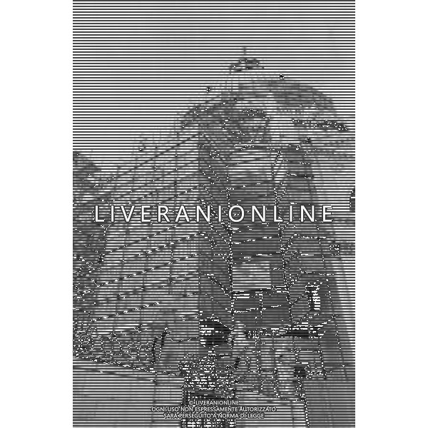 VEDUTE DELLA CITTA \' DI VENEZIA DURANTE IL RESTAURO DEL 1971 - RETROSPETTIVA NELLA FOTO LA CHIESA O BASILICA DI SANTA MARIA DELLA SALUTE CANAL GRANDE ©Archivio Giovanni Liverani/AGENZIA ALDO LIVERANI SAS