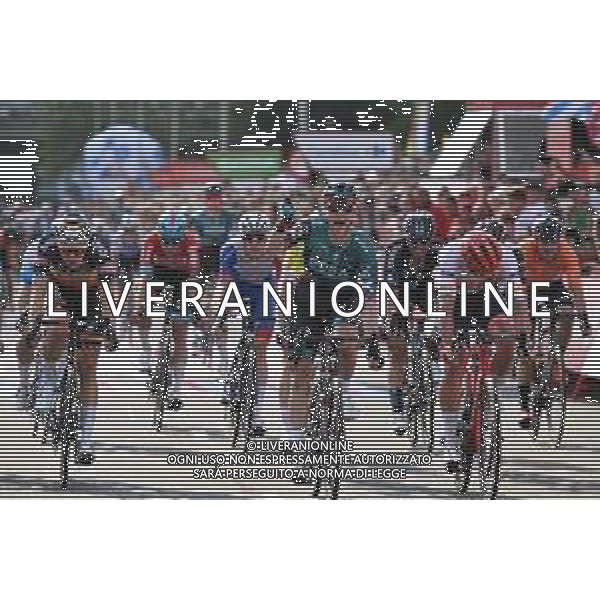 20-08-2022 Vuelta A Espana; Tappa 02 Hertogenbosch - Utrecht; 2022, Bora - Hansgrohe; 2022, Trek - Segafredo; 2022, Alpecin - Deceuninck; Bennett, Sam; Pedersen, Mads; Merlier, Tim; Utrecht; ©SIROTTI/AGENZIA ALDO LIVERANI SAS