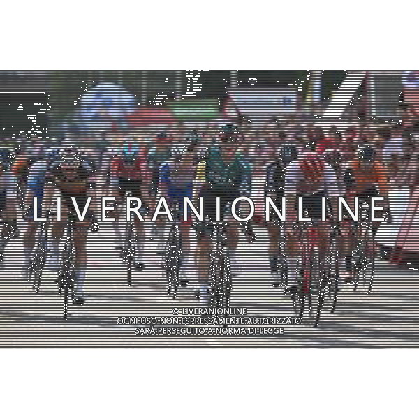 20-08-2022 Vuelta A Espana; Tappa 02 Hertogenbosch - Utrecht; 2022, Bora - Hansgrohe; 2022, Trek - Segafredo; 2022, Alpecin - Deceuninck; Bennett, Sam; Pedersen, Mads; Merlier, Tim; Utrecht; ©SIROTTI/AGENZIA ALDO LIVERANI SAS