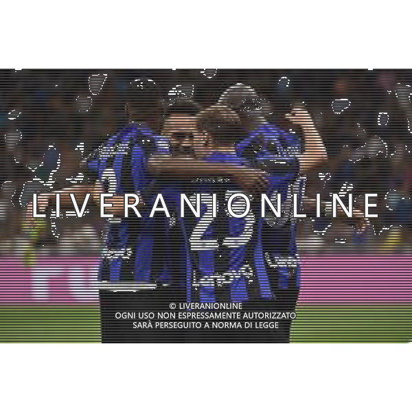 esultanza Inter dopo il gol dell\'1 a 0 Lautaro Martinez Inter vs Spezia Milano 20-08-2022 Stadio Giuseppe Meazza - San Siro Campionato Serie A TIM - 2a giornata foto Roberto Garavaglia/ag. Aldo Liverani sas/AGENZIA ALDO LIVERANI SAS