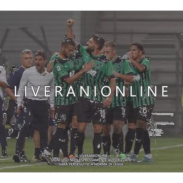 SASSUOLO - LECCE CAMPIONATO CALCIO SERIE A TIM 20.08.2022 NELLA FOTO ESULTANZA DOPO IL GOL DI DOMENICO BERARDI E ALESSIO DIONISI ©SANTANDREA/AGENZIA ALDO LIVERANI SAS