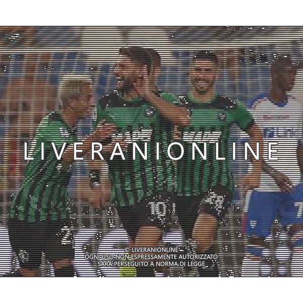 SASSUOLO - LECCE CAMPIONATO CALCIO SERIE A TIM 20.08.2022 NELLA FOTO ESULTANZA DOPO IL GOL DI DOMENICO BERARDI ©SANTANDREA/AGENZIA ALDO LIVERANI SAS