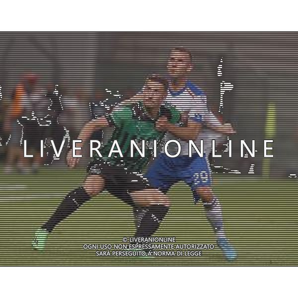 SASSUOLO - LECCE CAMPIONATO CALCIO SERIE A TIM 20.08.2022 NELLA FOTO ANDREA PINAMONTI E ALEXIS BLIN ©SANTANDREA/AGENZIA ALDO LIVERANI SAS
