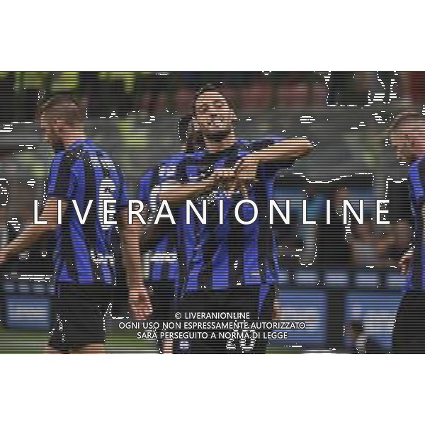 Hakan Calhanoglu (Inter) esulta dopo il gol del 2 a 0 Inter vs Spezia Milano 20-08-2022 Stadio Giuseppe Meazza - San Siro Campionato Serie A TIM - 2a giornata foto Roberto Garavaglia/ag. Aldo Liverani sas