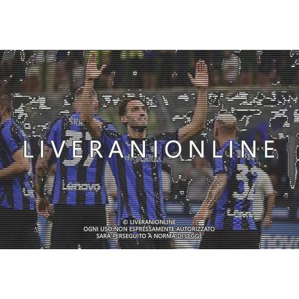 Hakan Calhanoglu (Inter) esulta dopo il gol del 2 a 0 Inter vs Spezia Milano 20-08-2022 Stadio Giuseppe Meazza - San Siro Campionato Serie A TIM - 2a giornata foto Roberto Garavaglia/ag. Aldo Liverani sas