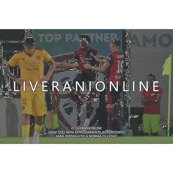 21-8-2022. Cagliari Calcio-A.S. Cittadella. 1° giornata serie B 2022/2023, stadio Unipol Domus Cagliari. Foto salvatore Moi/Aldo Liverani s.a.s. Nella foto: Gol del Cagliari in casa contro il Cittadella. Segna: Antoine Makoumbou Cagliari ©MOI/AGENZIA ALDO LIVERANI SAS