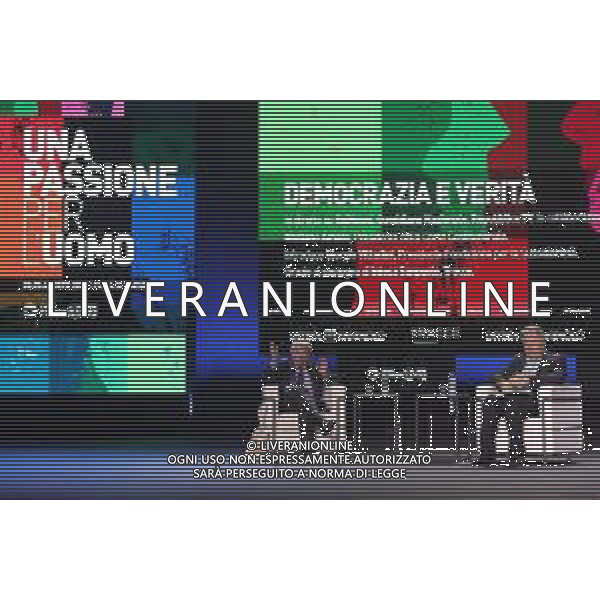 Meeting di Rimini 2022 - Una Passione Per l\'Uomo 22/08/2022 - nella foto: Giuliano Amato presidente della corte costituzionale e giogo vittadini ©Claudio Zamagni/Agenzia Aldo Liverani s.a.s. /AGENZIA ALDO LIVERANI SAS