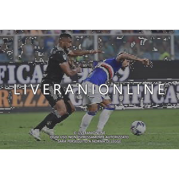 Gleison Bremer (Juventus) e Francesco Caputo (Sampdoria) Sampdoria vs Juventus Genova 22-08-2022 Stadio Luigi Ferraris - Marassi Campionato Serie A TIM - 2a giornata foto Roberto Garavaglia/ag. Aldo Liverani sas /AGENZIA ALDO LIVERANI SAS