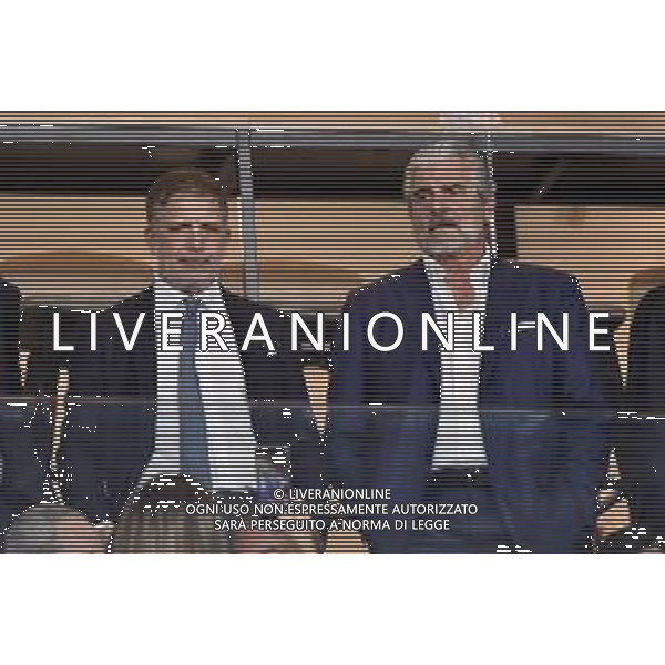 Federico Cherubini direttore sportivo Juventus SX e Maurizio Arrivabene amministratore delegato Juventus DX Sampdoria vs Juventus Genova 22-08-2022 Stadio Luigi Ferraris - Marassi Campionato Serie A TIM - 2a giornata foto Roberto Garavaglia/ag. Aldo Liverani sas