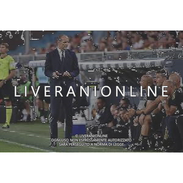 Massimiliano Allegri allenatore Juventus parla con gli altro componenti dello staff tecnico durante la gara Sampdoria vs Juventus Genova 22-08-2022 Stadio Luigi Ferraris - Marassi Campionato Serie A TIM - 2a giornata foto Roberto Garavaglia/ag. Aldo Liverani sas