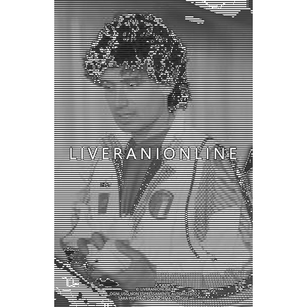 RETROSPETTIVA FRANCESCO ROMANO CALCIATORE NELLA FOTO CON LA MAGLIA DELLA NAZIONALE ITALIANA CALCIO NELL\'ANNO 1987-1988 AG ALDO LIVERANI SAS