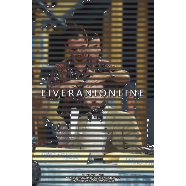 I Trettre\' , trio comico napoletano, composto da Gino Cogliandro, Edoardo Romano e Mirko Setaro Nella foto alla conduzione del Tg delle vacanze nel 1991 - Gino Cogliandro AG ALDO LIVERANI SAS