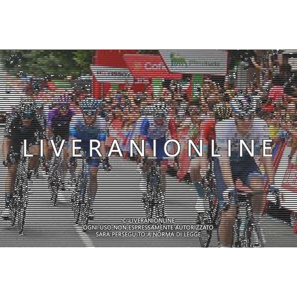 24-08-2022 Vuelta A Espana; Tappa 05 Irun - Bilbao; 2022, Groupama - Fdj; 2022, Bikeexchange - Jayco; 2022, Dsm; Molard, Rudy; Craddock, Lawson; Arndt, Nikias; Bilbao; ©SIROTTI/AGENZIA ALDO LIVERANI SAS