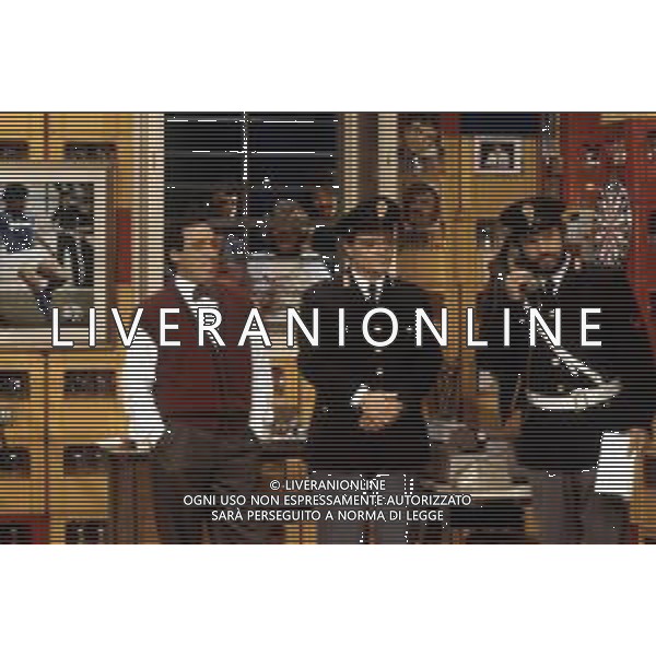 I TRETTRE\' , TRIO COMICO NAPOLETANO, COMPOSTO DA GINO COGLIANDRO, EDOARDO ROMANO E MIRKO SETARO NELLA FOTO NEL 1987 AG ALDO LIVERANI SAS