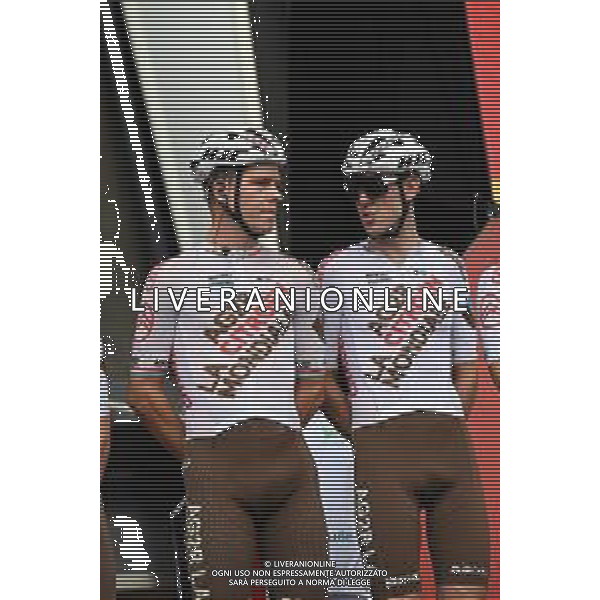 25-08-2022 Vuelta A Espana; Tappa 06 Bilbao - Pico Jano; 2022, Ag2r - Citroen; Jungels, Bob; O\'connor, Ben; Bilbao; ©SIROTTI/AGENZIA ALDO LIVERANI SAS