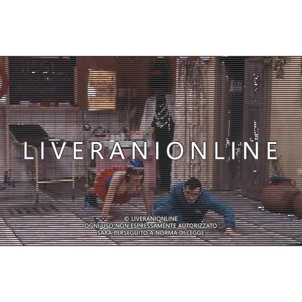 I TRETTRE\' , TRIO COMICO NAPOLETANO, COMPOSTO DA GINO COGLIANDRO, EDOARDO ROMANO E MIRKO SETARO NELLA FOTO MIRKO SETARO NEL PROGRAMMA TV \' DRIVE IN \' AG ALDO LIVERANI SAS
