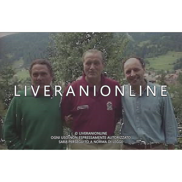 RETROSPETTIVA EMILIO TEMPESTINI VICE PRESIDENTE VENEZIA CALCIO NELLA FOTO EMILIO TEMPESTINI VICE PRESIDENTE DEL VENEZIA CALCIO A MOENA NELL\'ANNO 1998 CON GIANNI DI MARZIO E GIUSEPPE MAROTTA AG ALDO LIVERANI SAS