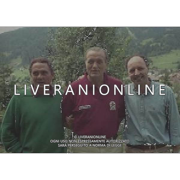 RETROSPETTIVA EMILIO TEMPESTINI VICE PRESIDENTE VENEZIA CALCIO NELLA FOTO EMILIO TEMPESTINI VICE PRESIDENTE DEL VENEZIA CALCIO A MOENA NELL\'ANNO 1998 CON GIANNI DI MARZIO E GIUSEPPE MAROTTA AG ALDO LIVERANI SAS