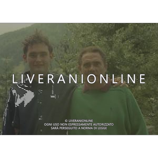 1998 MOENA -RADUNO VENEZIA CALCIO NELLA FOTO GIANNI DI MARZIO CON IL FIGLIO GIANLUCA A MOENA NELL\'ANNO 1988 AG ALDO LIVERANI SAS